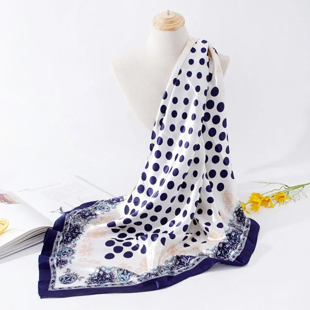 Polka Dot Satin Scarf